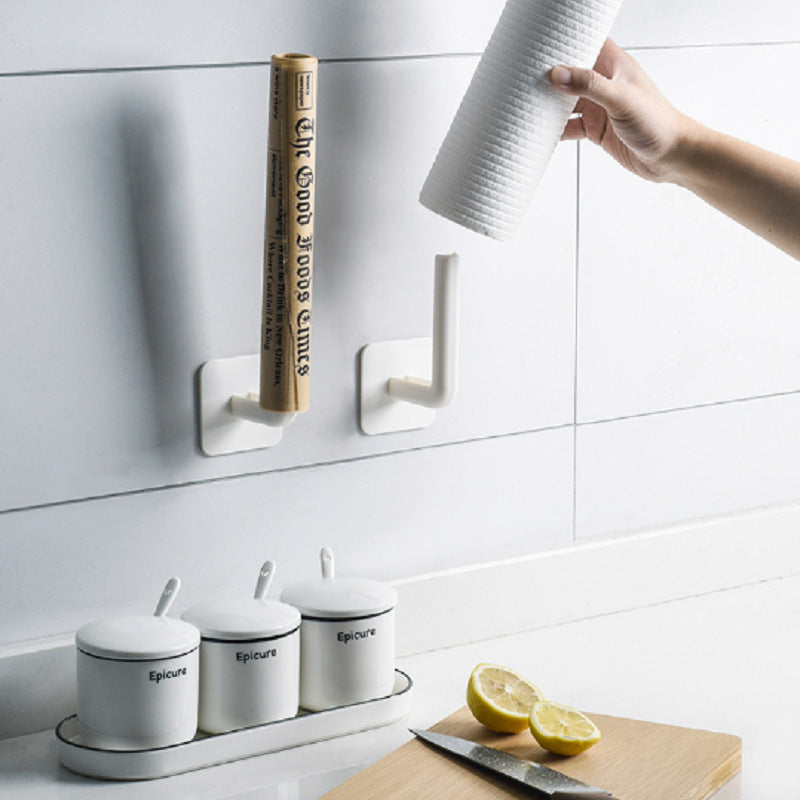 Home Kitchen Non-perforated Paper Towel Hanger Hook