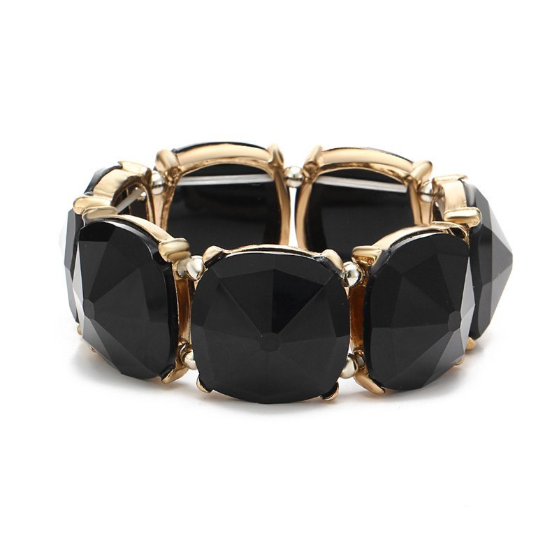 Bead Geometric Stone Mosaic Bracelet